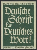 Deutsches Volk Deutsche Schrift (grun)