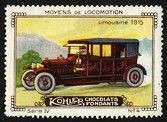 Kohler Serie IV No 04 Moyens de locomotion Limousine 1915 Schoko
