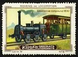 Kohler Serie IV No 05 Moyens de locomotion Locomotive Compound 1830 Schoko