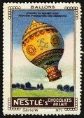Nestle Serie VI No 01 Ballons Pilatre de Rosier 1783 Première Mongolfiere avec Aeronautes Schoko