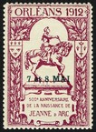 Orleans 1912 500 Anniversaire de la naissance de Jeanne d'Arc lila