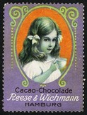 Reese & Wichmann Hamburg Cacao-Chocolade (Madchen auf lila)
