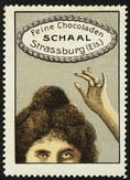 Schaal Feine Schokoladen Strassburg (halber oberer Frauenkopf)