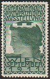 Wien 1911 Postwertzeichen Ausstellung grun Moser