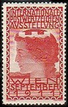 Wien 1911 Postwertzeichen Ausstellung rot Moser